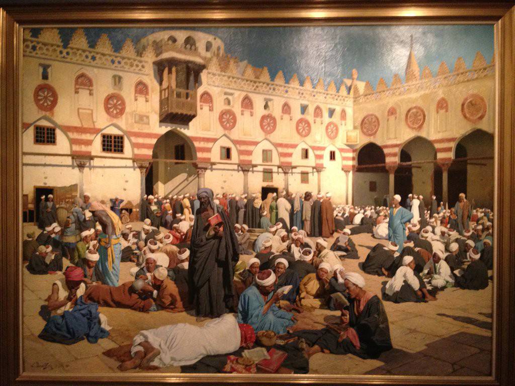 This 1890 painting of Cairo's Al Azhar University by Ludwig Deutsche was hung at the Sharjah Art Museum for many years.