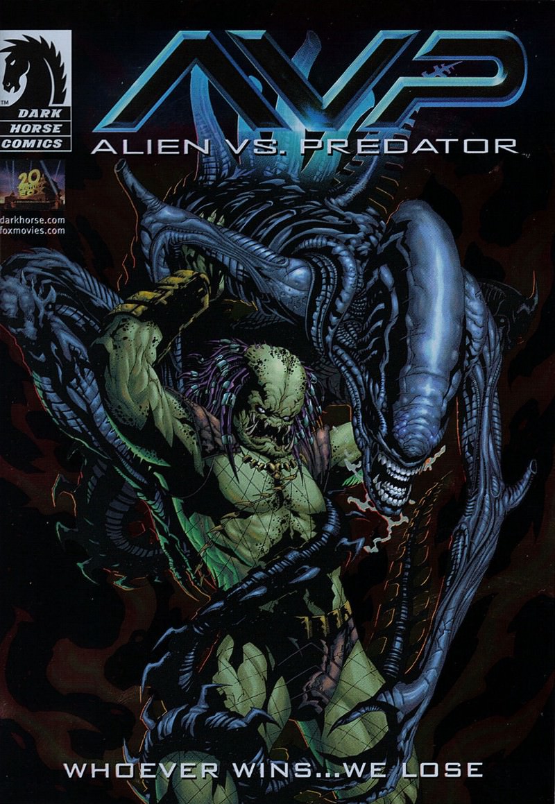 Cover of Dark Horse Comics: Alien vs. Predator: Whoever Wins…We Lose.