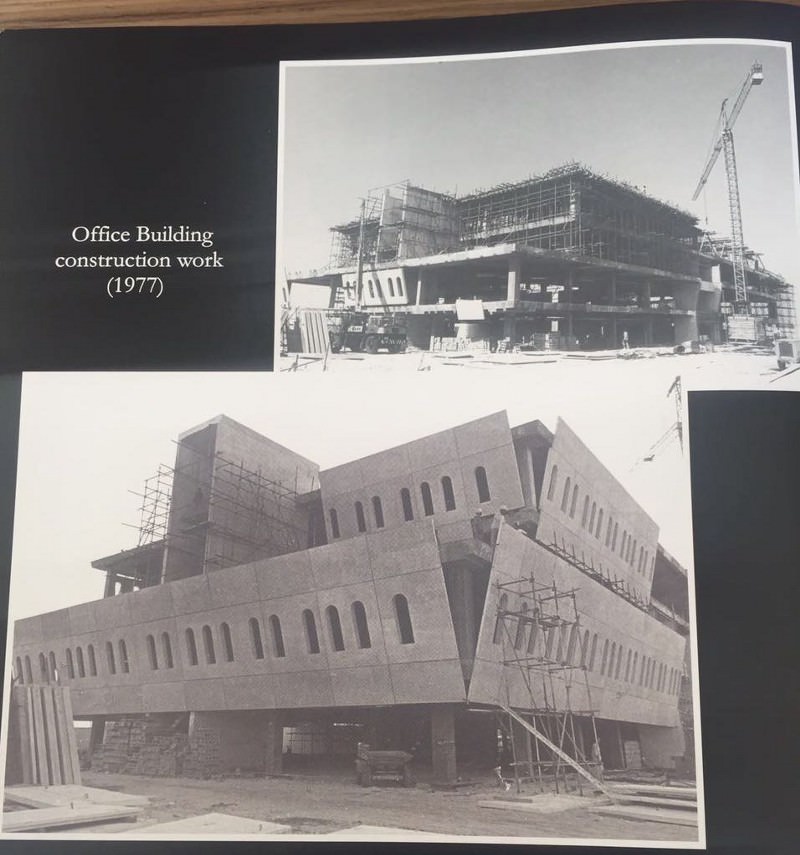 Image from official Dubai Petroleum book of the building under construction.