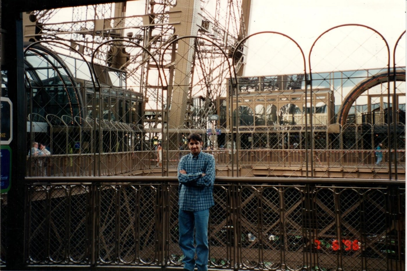 Author visit to Eiffel Tower in the summer of 1996.