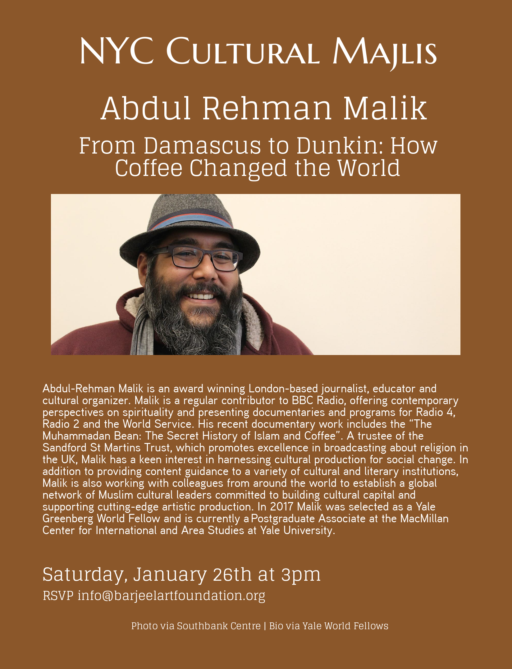 NYC Cultural Majlis: Talk by Abdul Rehman Malik