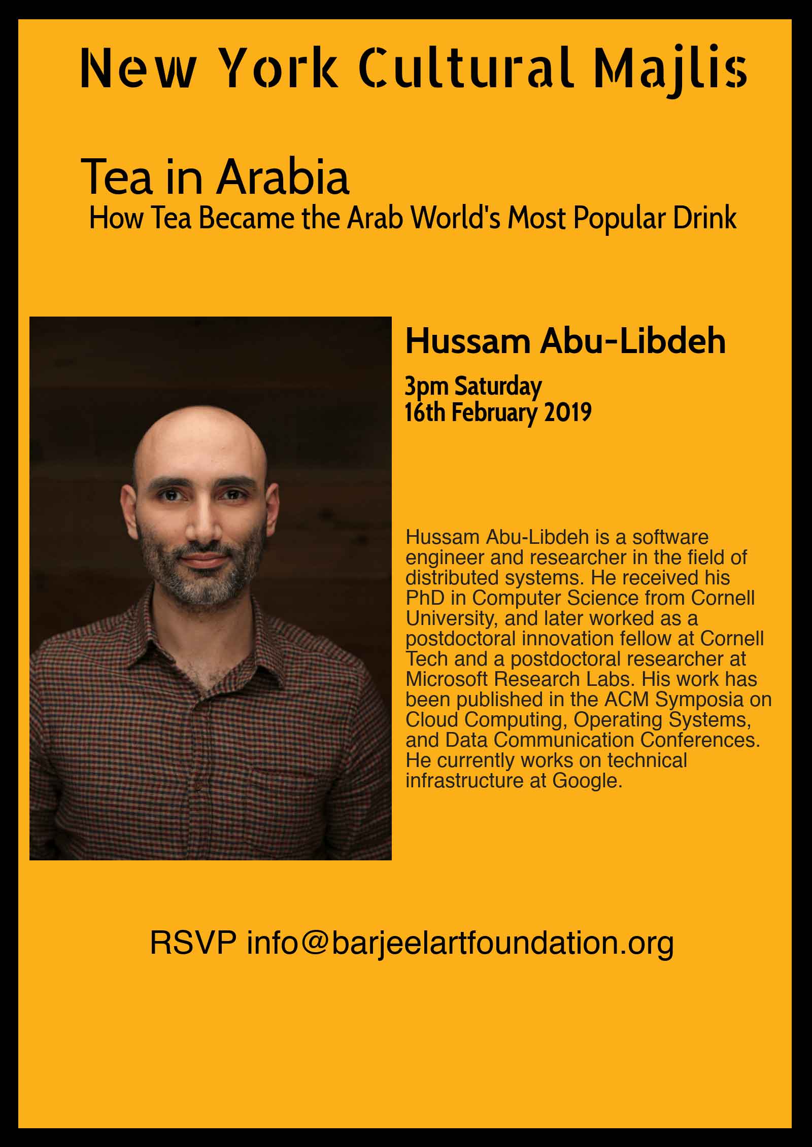 NYC Cultural Majlis: Hussam Abu-Libdeh — Tea in Arabia