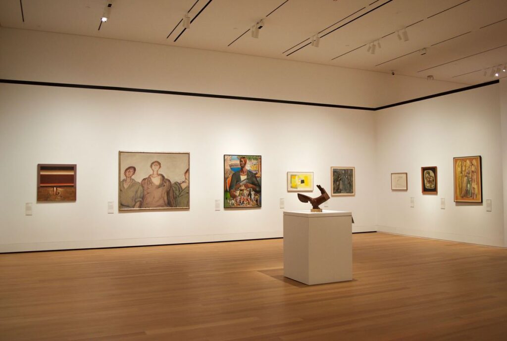 Exhibition view: Modern Art from the Middle East, Yale University Art Gallery.