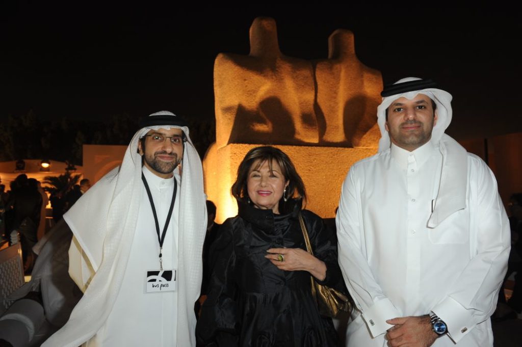 Opening of Mathaf: Arab Museum of Modern Art on 30 December 2010 with Iraqi artist Suad Al Attar and Dr Sheikh Abdulla bin Ali Al-Thani. Image courtesy of Dr Sheikh Abdulla bin Ali Al-Thani.
