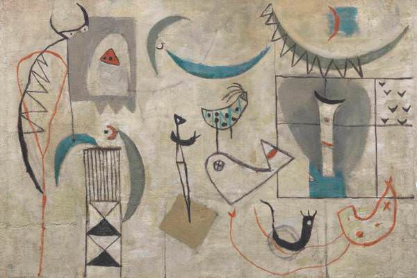 Jewad Selim's 'Good and Evil, An Abstraction' (1951) was a study for a mural for the headquarters of the Iraqi Red Crescent.