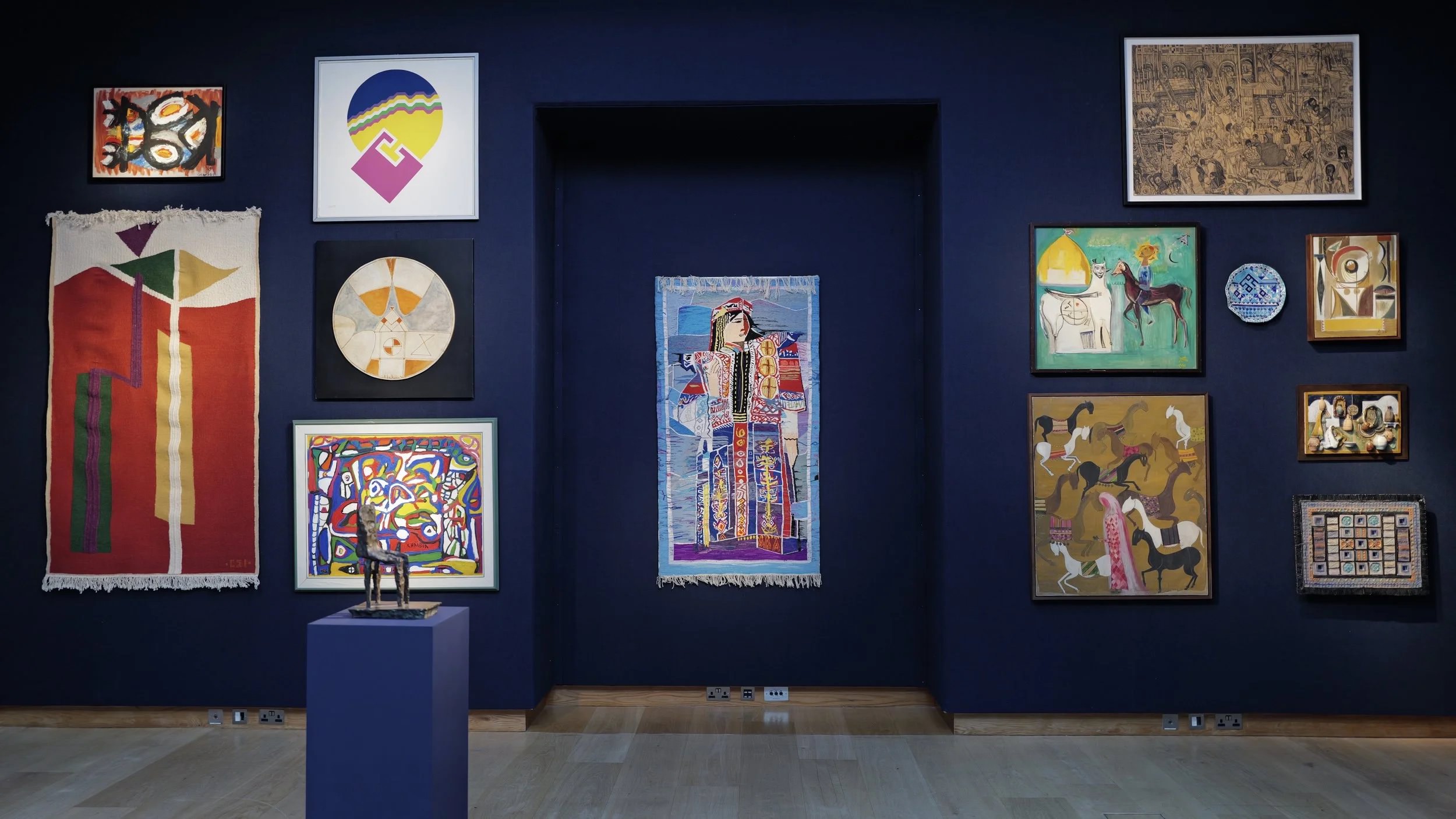 Installation view of Kawkaba: Highlights from the Barjeel Art Foundation at Christie’s, London, July 20 - August 23, 2023. Photo by Amir Hazim.